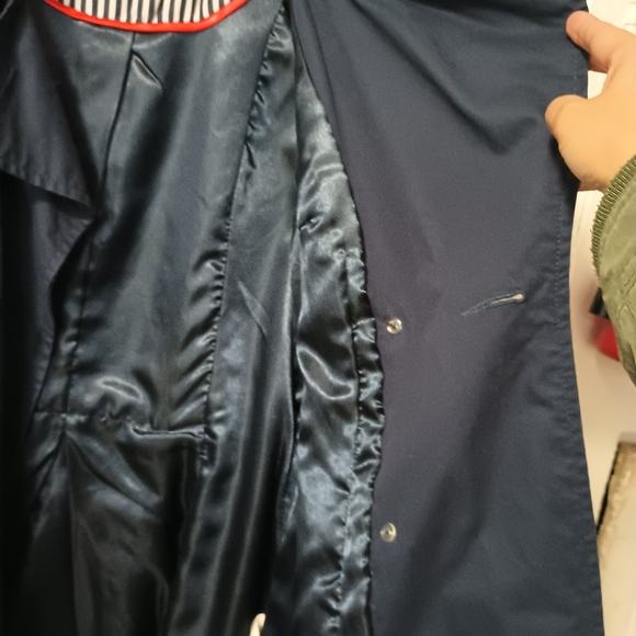 🌟Atmosphere Navy Blue Trench Coat Size S🌟 - Picture 14 of 16